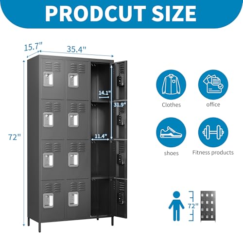 Metal Lockers with Shelves 72" H for Employees C448234