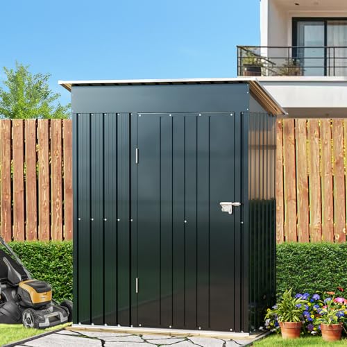 Outdoor Steel Storage Shed with Lockable Doors and Window L987864