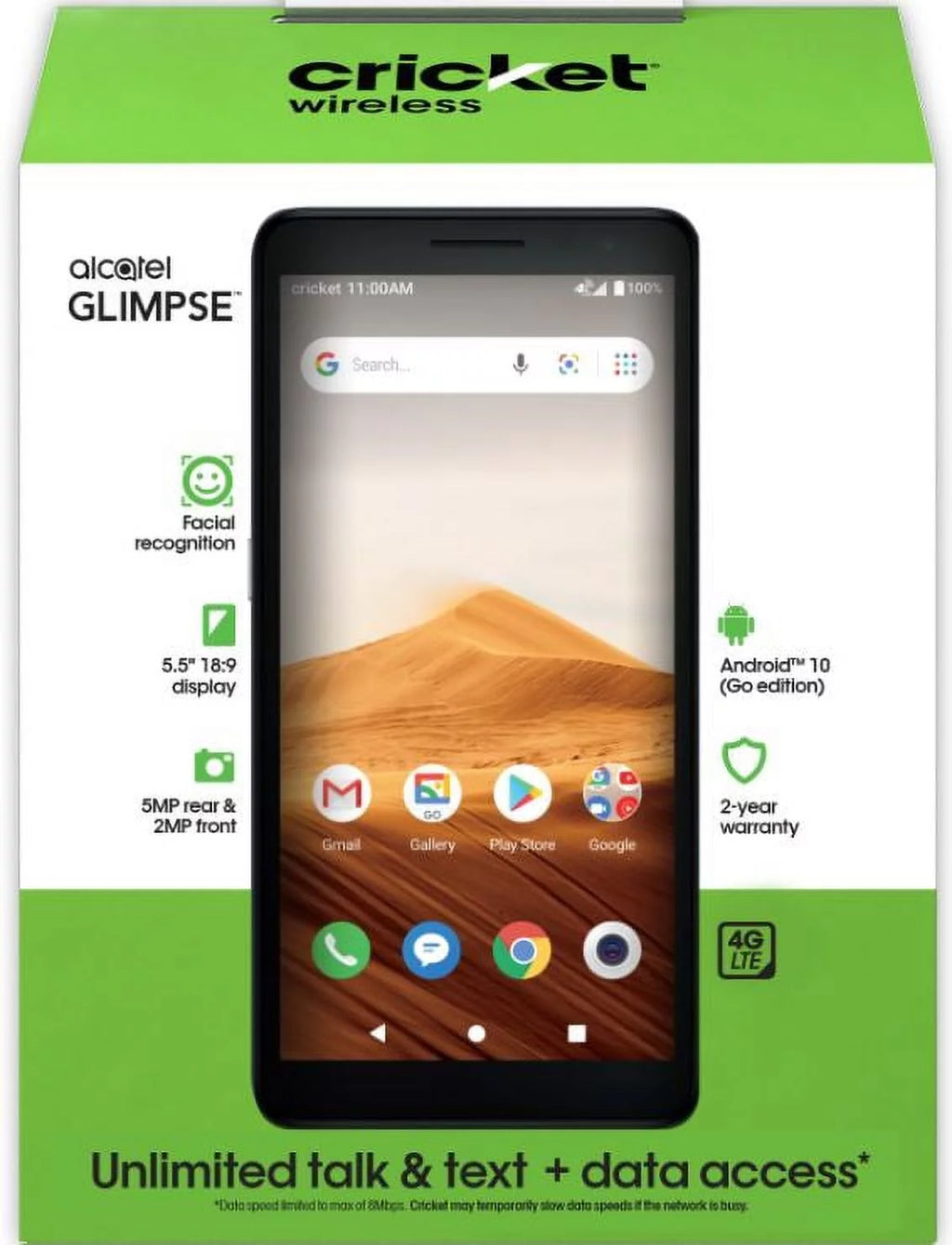 Prepaid Smartphone 16GB Suede Black D822