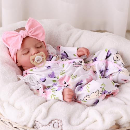 Lifelike Reborn Baby Doll Girl - 20 Inch Realistic Newborn Doll with Poseable Body and Accessories X89513