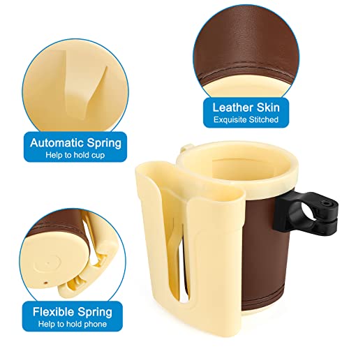 3-in-1 Bike Cup Holder with Phone and Keys Holder, Water Bottle Holder, Universal Bar Drink Can Holder for Bicycle Motorcycle Scooter H882