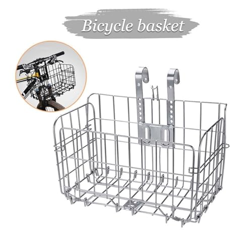 Foldable Metal Bike Basket for Front Rear Storage Q245861