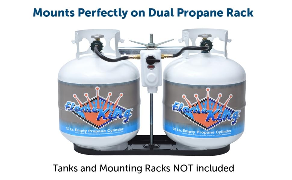2-Stage Auto Changeover LP Propane Regulator with Two 12 Inch Pigtails D68706