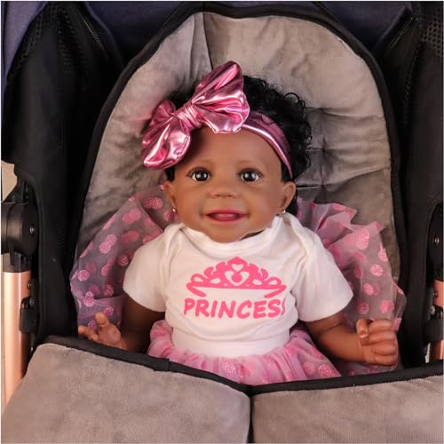 22.8 Inch Realistic African American Baby Doll with Soft Body K201