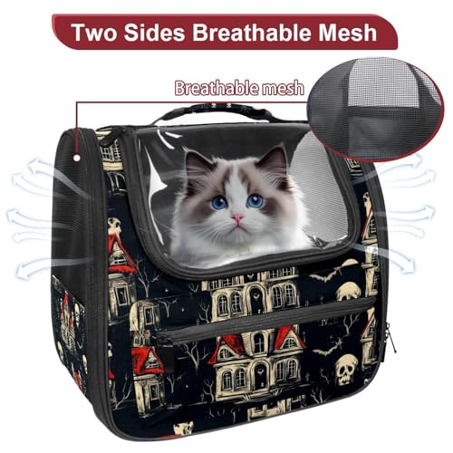 Halloween Cat Backpack Carrier, Breathable Bubble Pet Backpack R5452