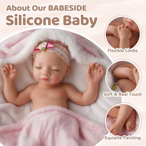 Lifelike Reborn Baby Doll 16 Inch Sleeping Baby Girl with Feeding Kit S409156