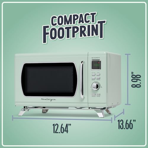 Retro Compact Countertop Microwave A411227