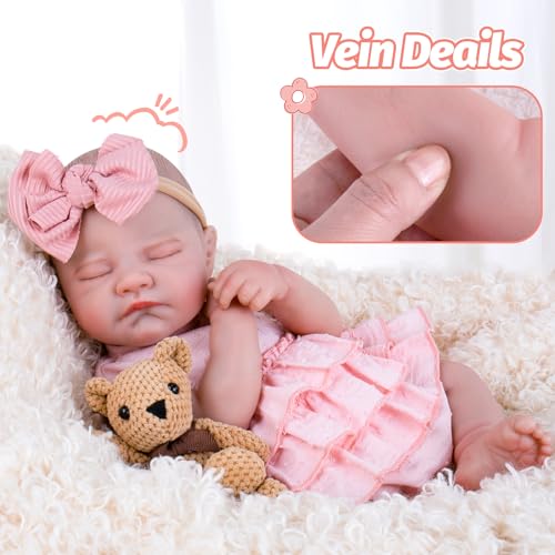 Reborn Baby Doll Girl 20" Realistic Sleeping Newborn with Feeding & Outfit Set F6590