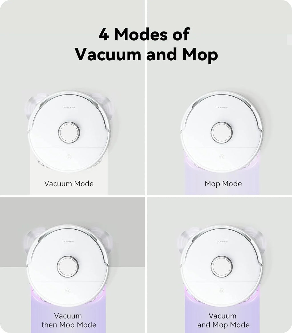 Robot Vacuum Cleaner with Auto Empty Station, Mop Washing & Drying, White A309632