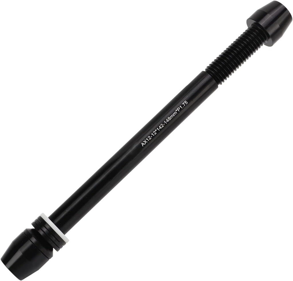 Health Gear Bike Trainer Thru Axle Adapter for Rear Wheel Attachment Trainer, Bike Trainer Shaft Adjustable Length Aluminum Alloy Bike Trainer Axle for M12x142 to M12x148mm Hub
