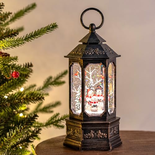 Nutcracker Snow Globe Lantern with Music and Timer Z50315