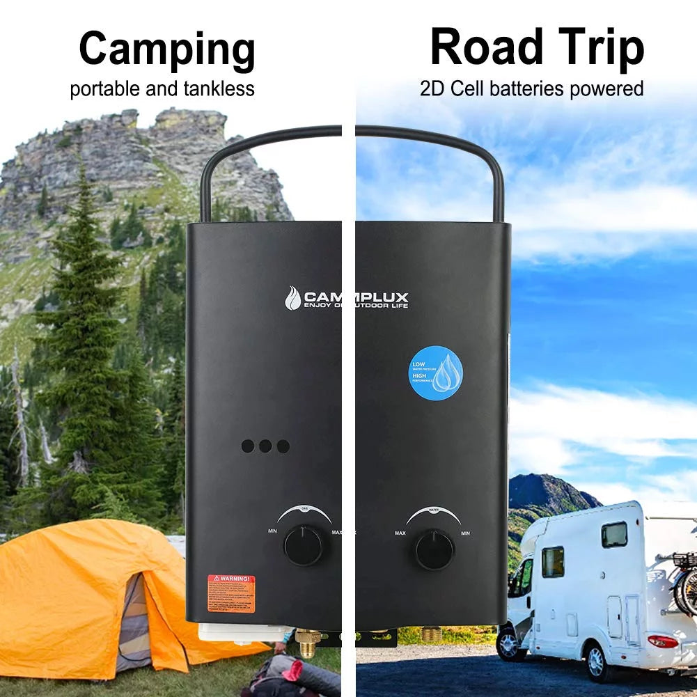 Outdoor Propane Portable Tankless Water Heater with Handle W74836
