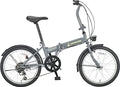 Captain Stag FDB206 Navigation Light, 20 Inches, Folding Bicycle, LED Auto Light, Shimano 6-Speed Shifter, Front and Rear Mud Flaps, Standard Equipment