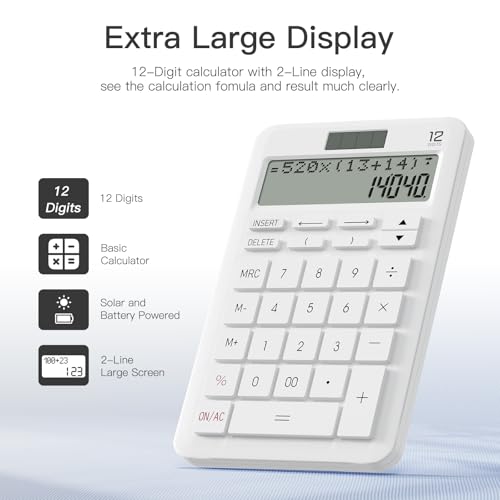 Scientific Calculator with Notepad, 2-Line Display, Solar and Battery Powered Q967
