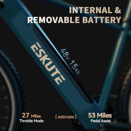 27.5" Electric Mountain Bike, 500W Motor, 720Wh Battery, 7-Speed Gears H412