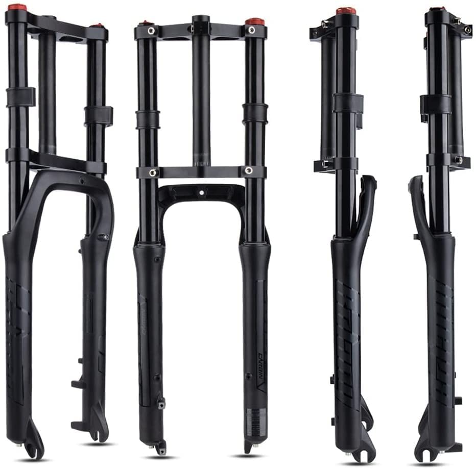 Snow Bike Fat Fork 1-1/8" Mountain Air Suspension Fork 160mm Travel QR E-Bike Front Fork 26x4.0 Disc Brake Z677469