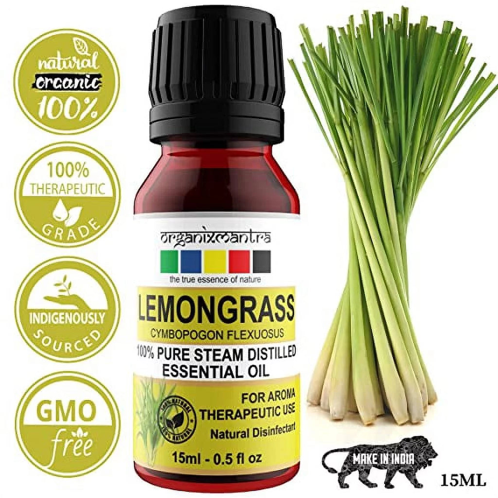 Lemongrass Essential Oil, 100% Pure Steam Distilled, 15ml A531758
