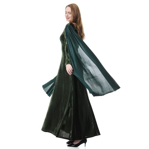 Medieval Tea Party Dress with Bubble Sleeves and Belt J695606