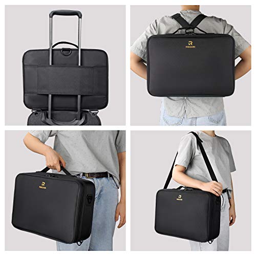 Large Capacity 3 Layer Makeup Case Cosmetic Organizer with Brush Bag R31262