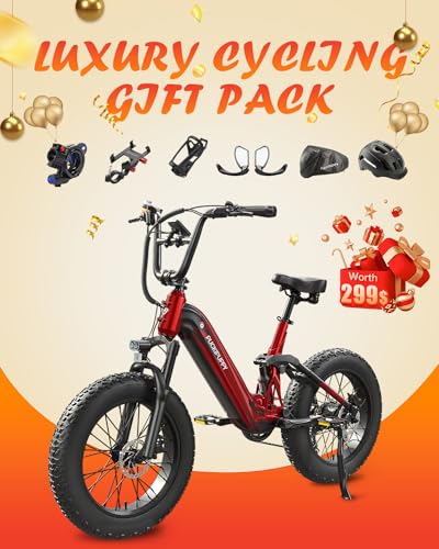 Electric Bike for Adults, 1000W Motor, 48V 20Ah Battery, 20" Fat Tire, Full Suspension U54489