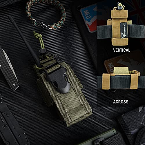 Radio Holster, MOLLE Radio Pouch for Vest, Walkie Talkie Holder for Duty Belt N50682