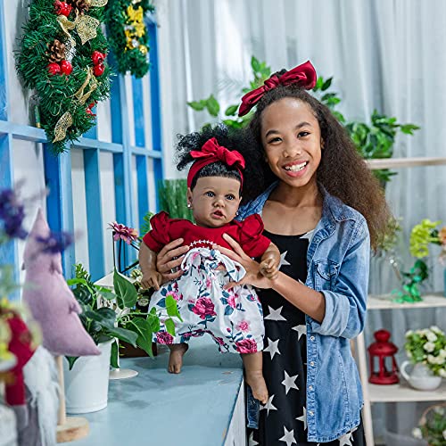 22.8 Inch Realistic African American Baby Doll with Soft Body K201