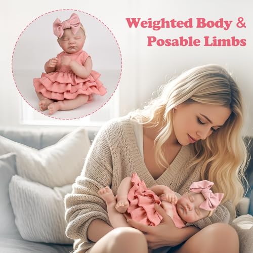 Reborn Baby Doll Girl 20" Realistic Sleeping Newborn with Feeding & Outfit Set F6590