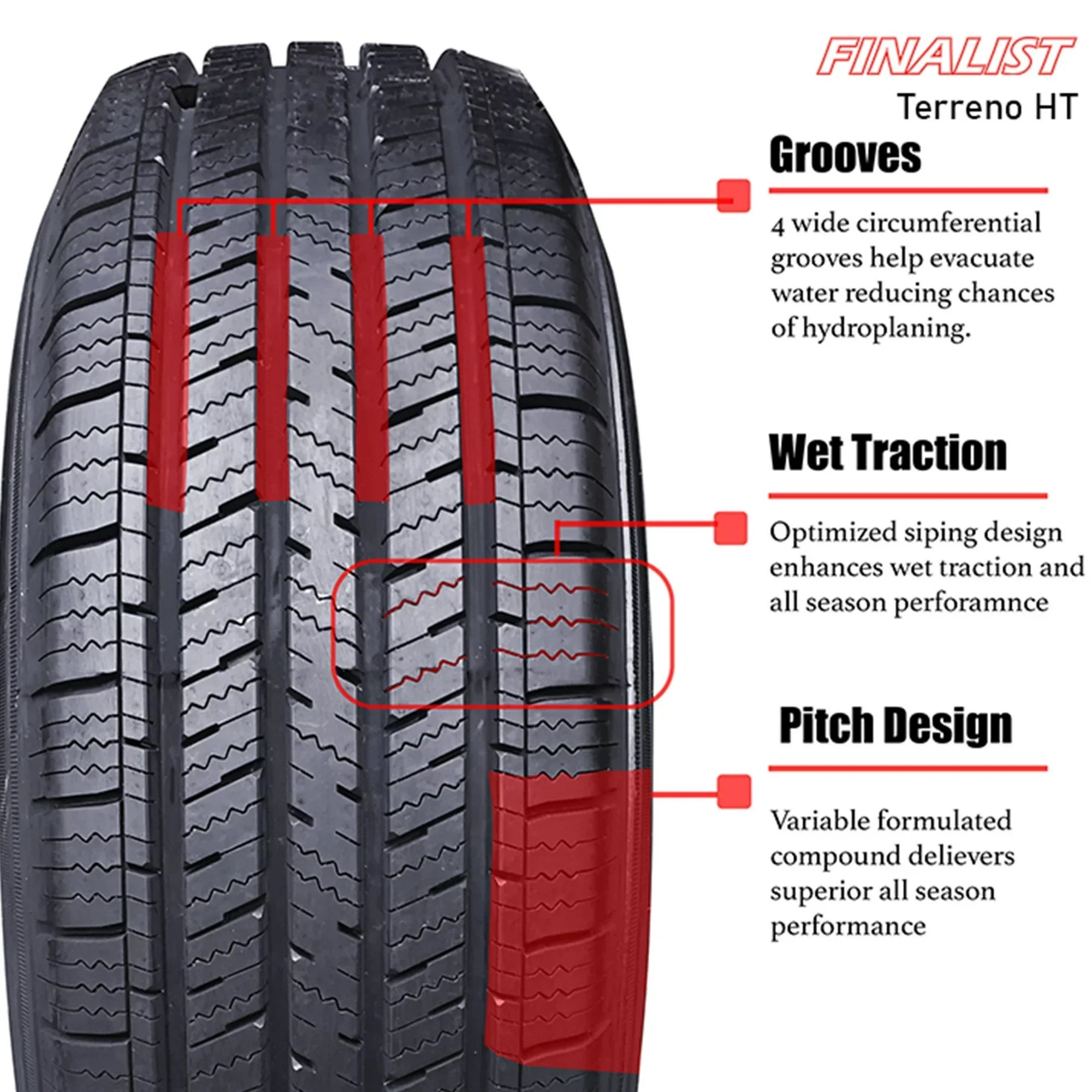 265/70R16 SUV Light Truck All-Season Highway Terrain Tire L492