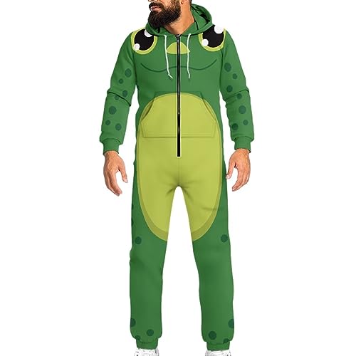 Adult Onesie Hooded One-Piece Pajama Zipper Jumpsuit for Men and Women I930