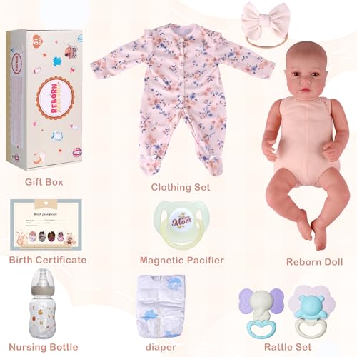 20-inch Soft Vinyl Reborn Baby Doll with Accessories N401