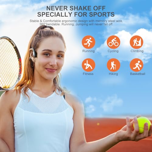 Bone Conduction Open Ear Headphones with HD Mic, IPX6 Waterproof U3338