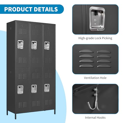 Steel Lockers for Employees, Lockable Storage Cabinet with Assembly X270