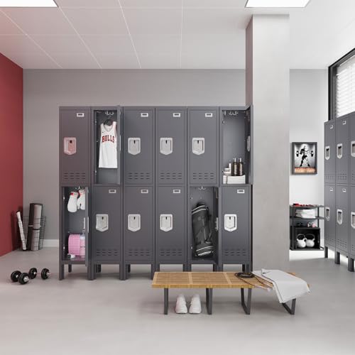 5-Door Steel Storage Locker with Hooks and Card Slots M92401
