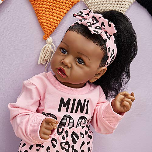 22.8 Inch Realistic African American Baby Doll with Soft Body K201