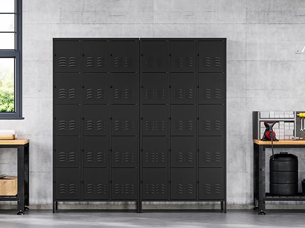 3-Door Blue Steel Storage Locker for Office, School, Gym C68898