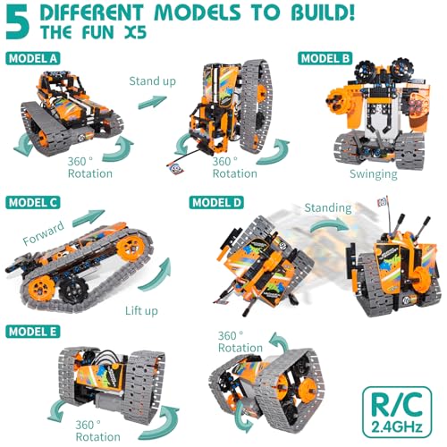 STEM Remote Control Building Kit 392Pcs Blocks Erector Set for Kids Age 8-12 Y335