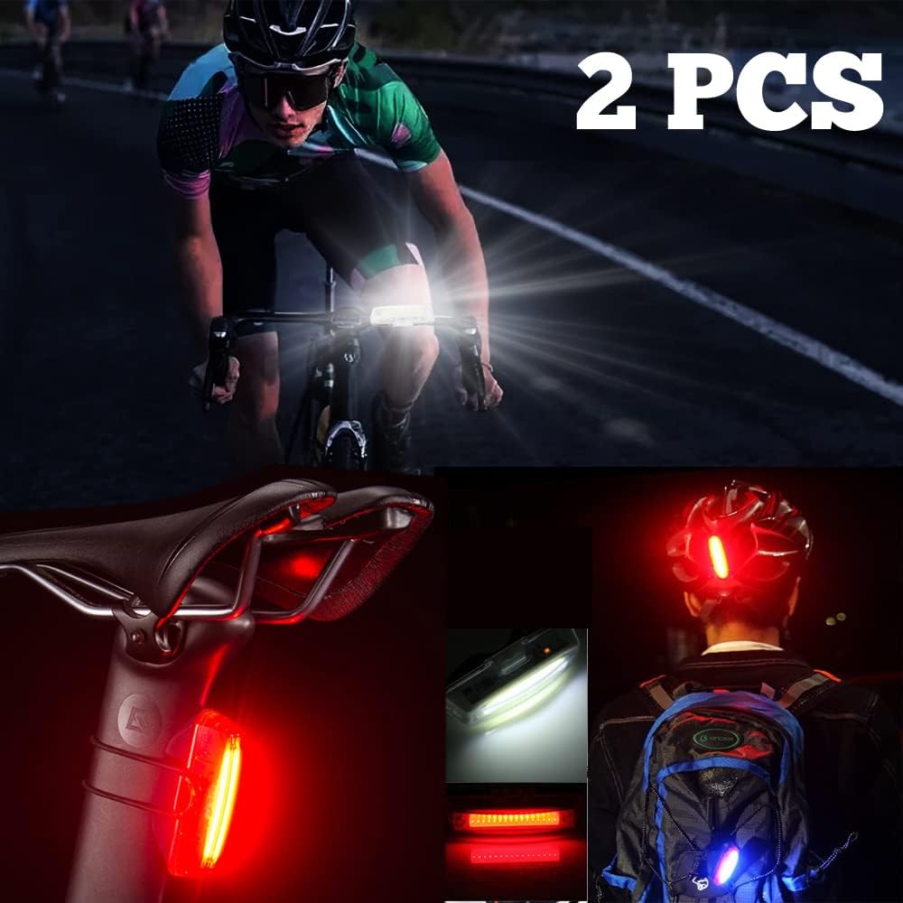 Bike Light Set Front and Rear, LED, 360° Rotatable, Rechargeable, Waterproof S222484