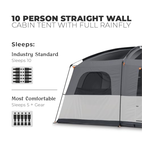 Family Camping Tent for 10-12 Person, Multi Room Cabin Tent for Car Camping I912138