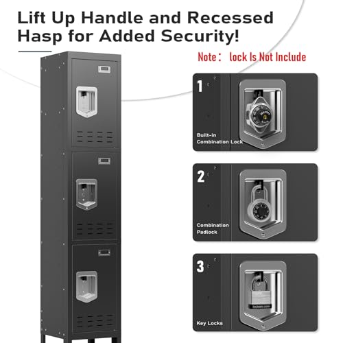 Metal Cabinet with Lockable Door for Office, Gym, School, Home A290