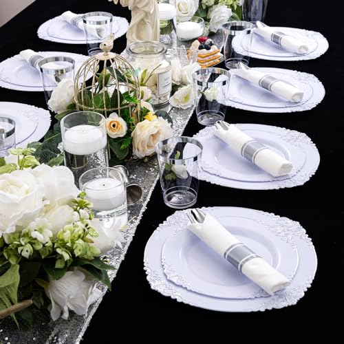 Gold Plastic Dinnerware Set for 50 Guests N48810