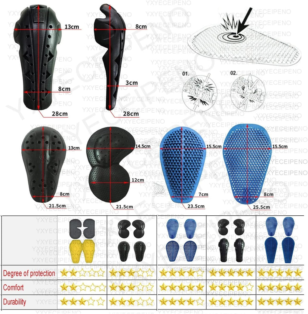 Motorcycle Pants with Removable Knee and Hip Armor A665538
