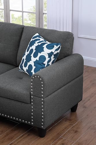 4-in-1 Convertible L Shaped Couch with Pull Out Bed and Storage Z983