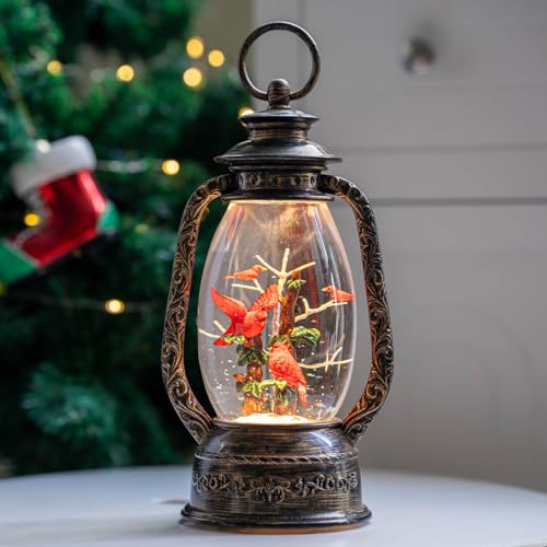 Nutcracker Snow Globe Lantern with Music and Timer Z50315
