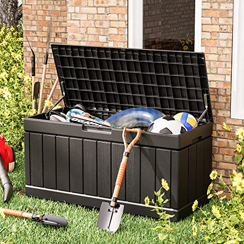 31 Gallon Outdoor Deck Box for Patio Furniture and Garden Tools W716487