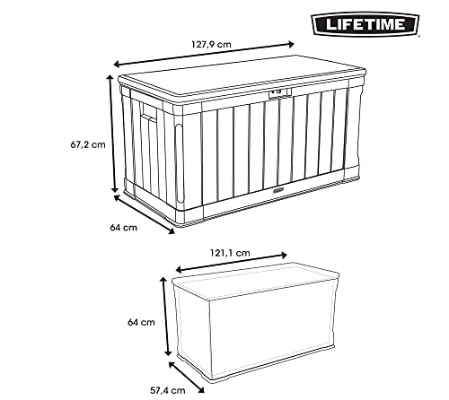 Extra Large Deck Box, 130 Gallon, Desert Sand/Brown V622519