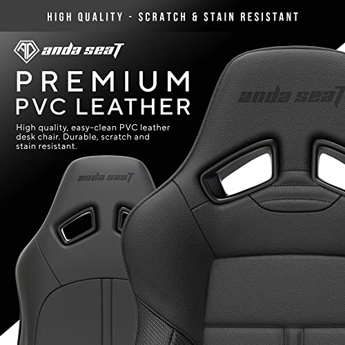 Ergonomic White Leather Gaming Chair with Lumbar and Neck Support N1627