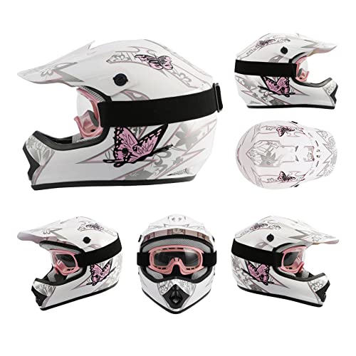 Youth Motocross Helmet with Gloves and Goggles C1269