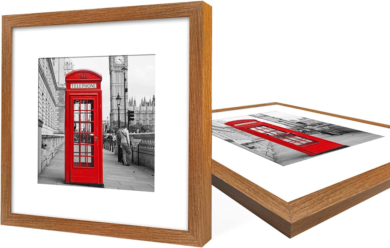 12x12 Square Wooden Picture Frame for Wall Mounting S7255