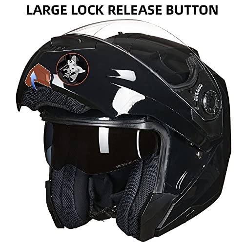 Modular Full Face Motorcycle Helmet with Dual Visor Y242540