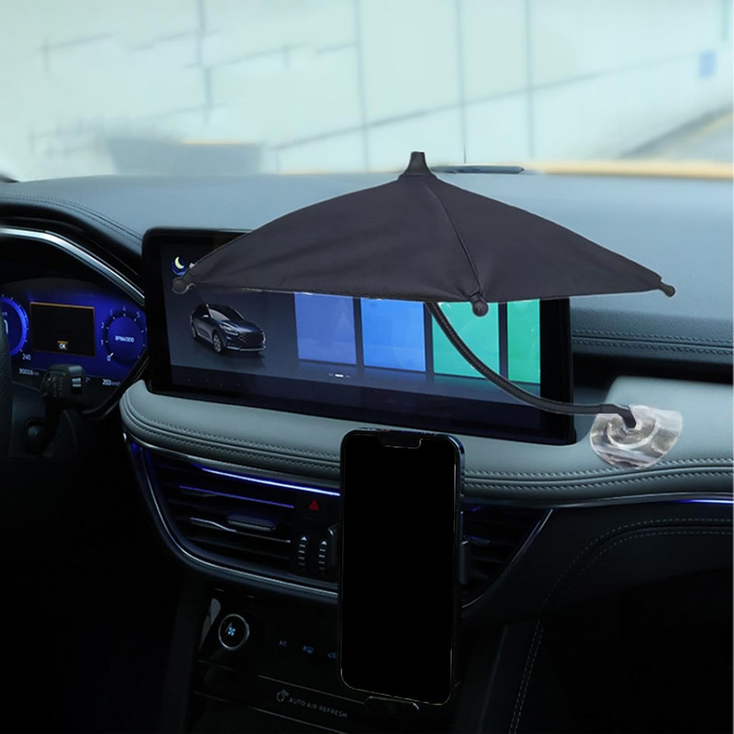 Phone Sun Umbrella, Portable Cycling Sun Shade for Phone Accessories F523